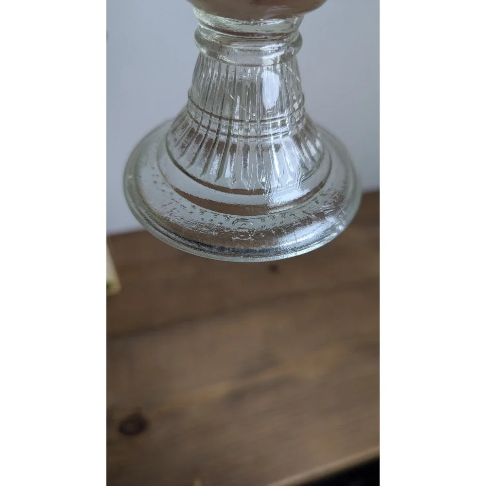 Paloma Vintage Glass Oil Lamp Clear Embossed Bird Hurricane Lantern 13 Inch Box - Picture 16 of 16